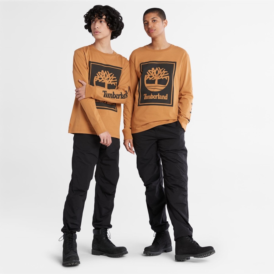 Long-Sleeve Logo T-Shirt Timberland Ireland Wheat/Black