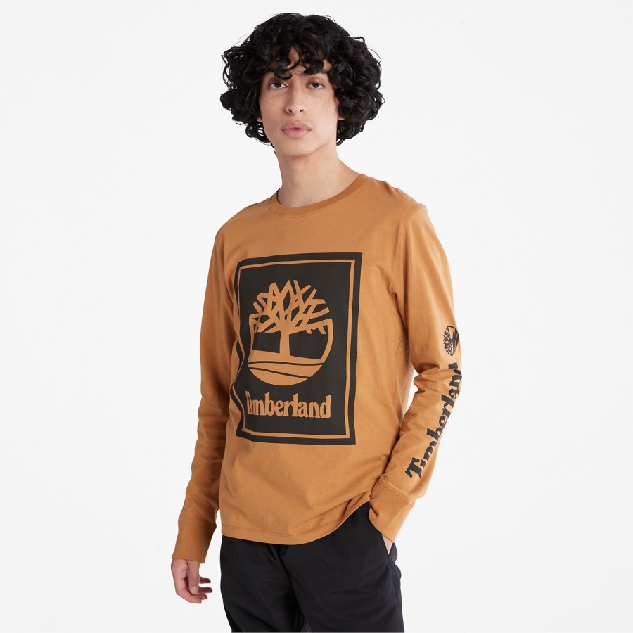 Long-Sleeve Logo T-Shirt Timberland Ireland Wheat/Black