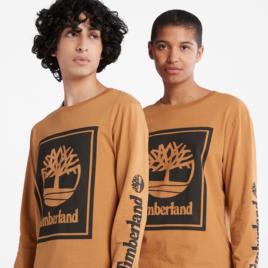 Long-Sleeve Logo T-Shirt Timberland Ireland Wheat/Black
