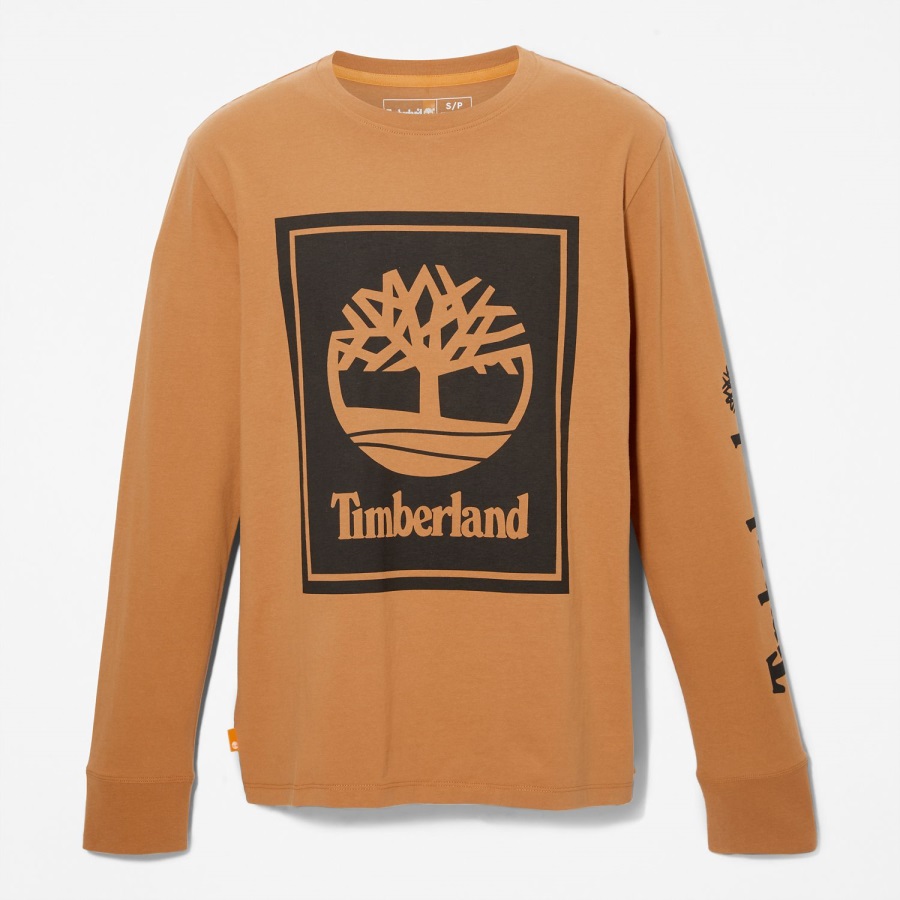 Long-Sleeve Logo T-Shirt Timberland Ireland Wheat/Black