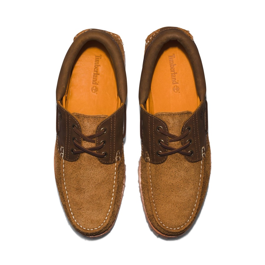 Men's 3-Eye Lug Handsewn Boat Shoe Medium Brown Full-Grain Timberland Ireland