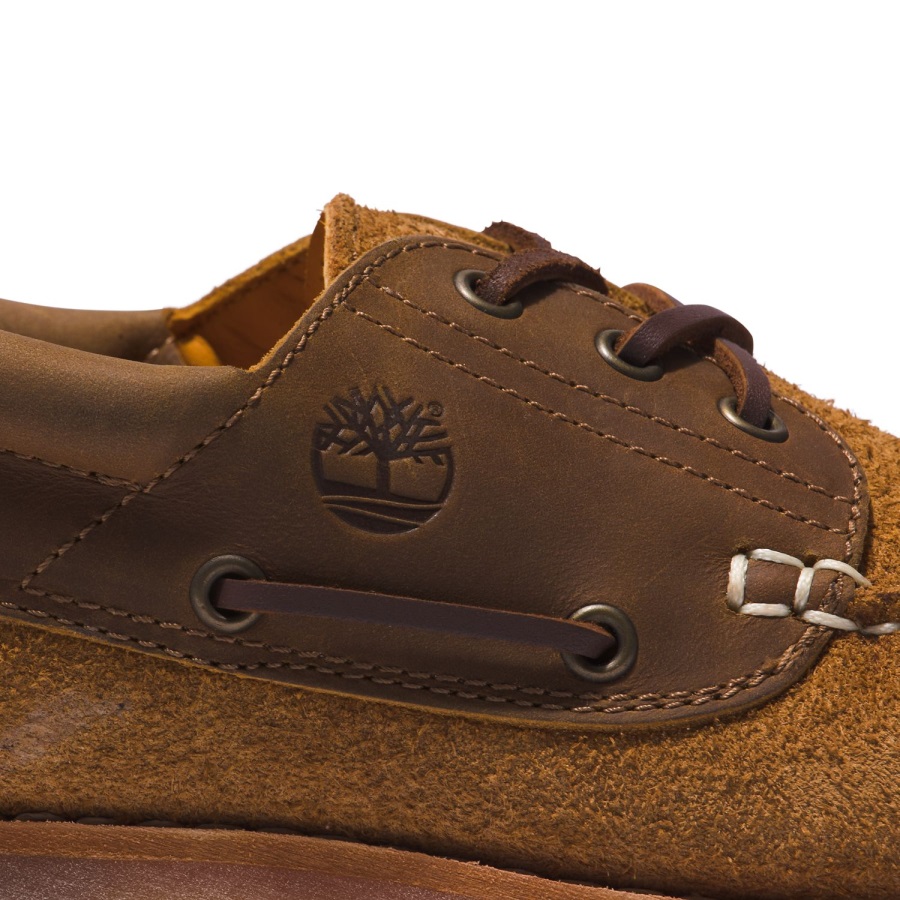 Men's 3-Eye Lug Handsewn Boat Shoe Medium Brown Full-Grain Timberland Ireland
