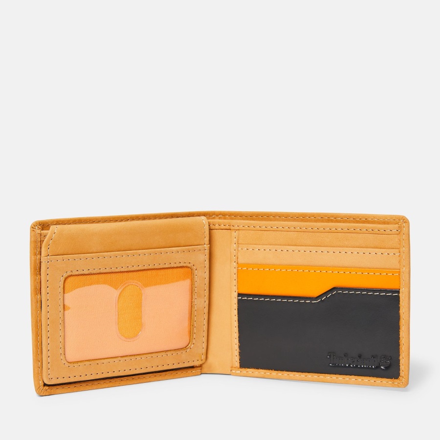 Men's Allover Embossed Logo Passcase Wheat Timberland Ireland