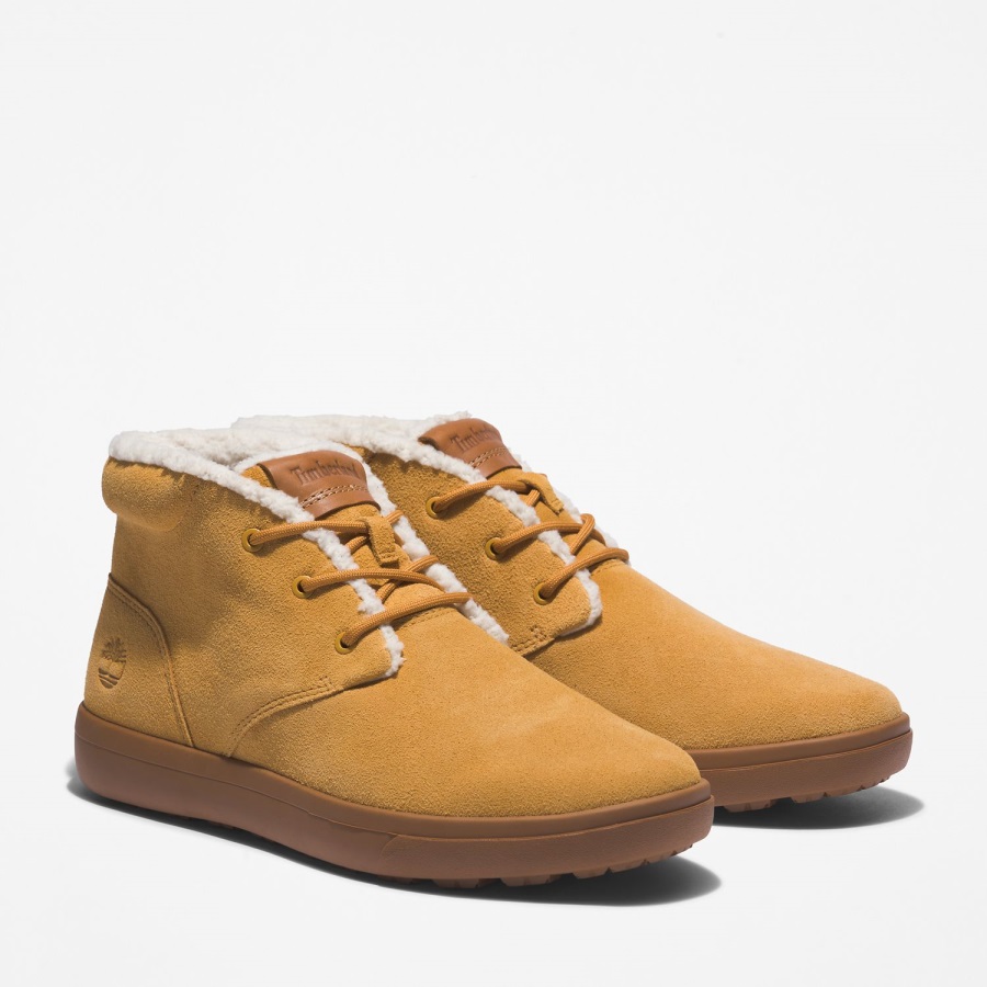 Men's Ashwood Park Warm-Lined Chukka Boots Timberland Ireland Wheat Suede