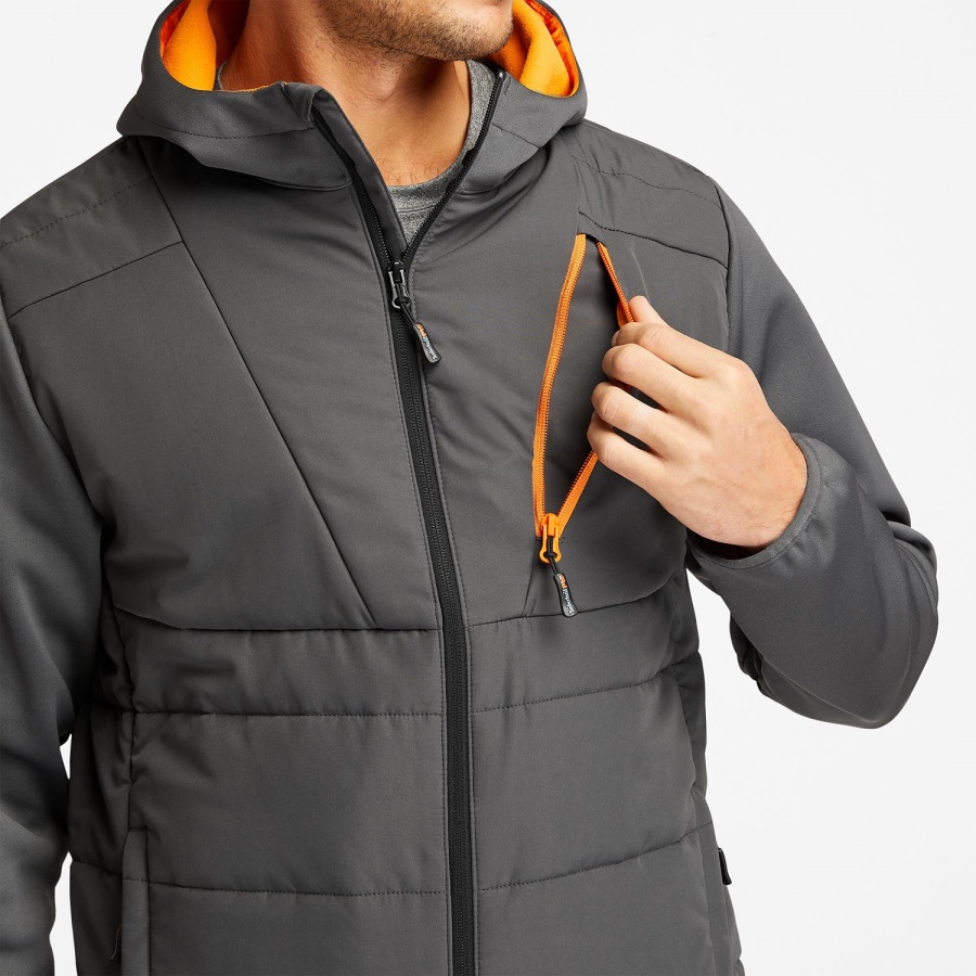 Men's Big & Tall Pro Deadbolt Hybrid Midlayer Jacket Asphalt Timberland Ireland