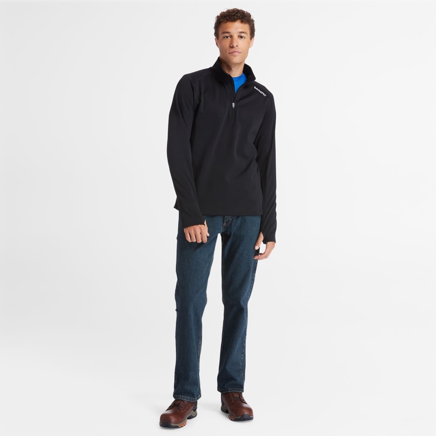 Men's Big & Tall Pro Understory Quarter-Zip Fleece Shirt Timberland Ireland Jet Black