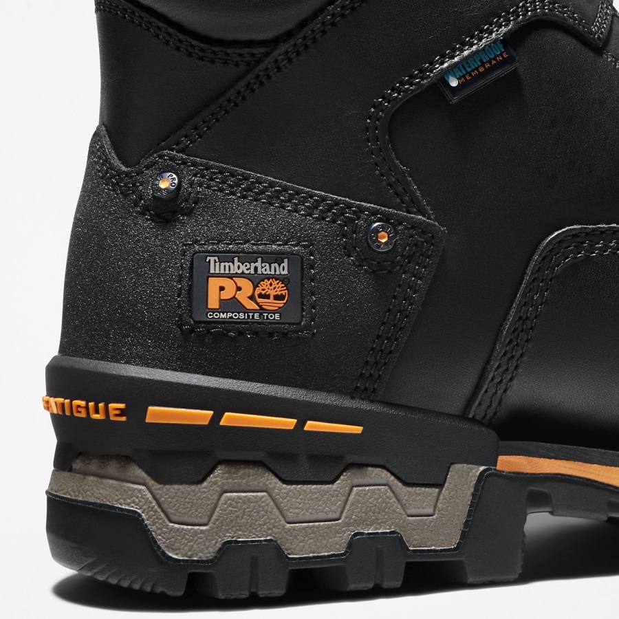 Men's Boondock 6 Composite Toe Waterproof Work Boot Black Full-Grain Timberland Ireland