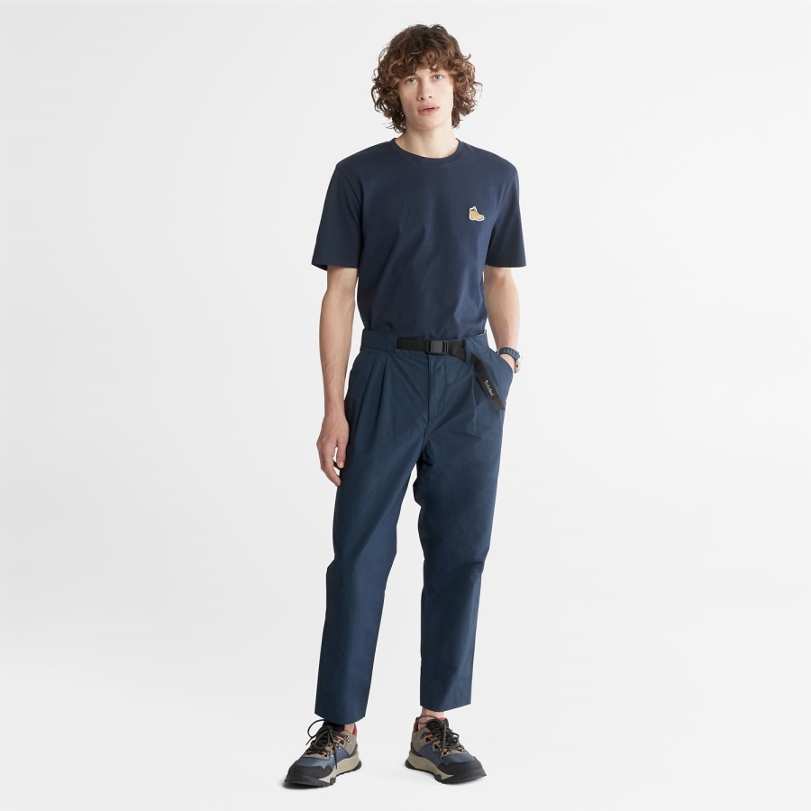 Men's Boot-Logo T-Shirt Timberland Ireland Dark Navy