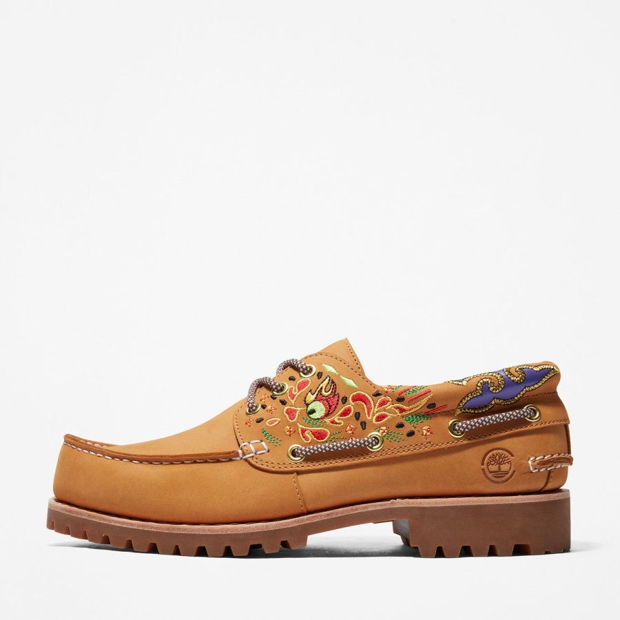 Men's Clot X 3-Eye Boat Shoe Timberland Ireland Wheat