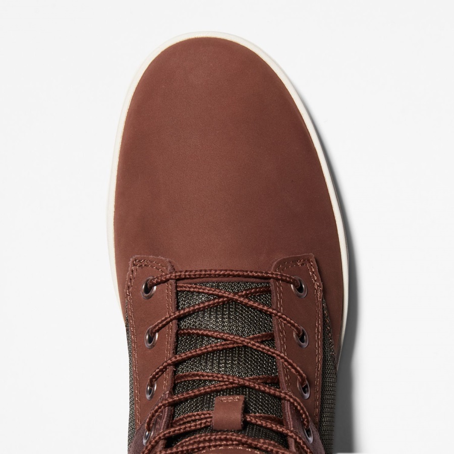 Men's Davis Square Boots Timberland Ireland Dark Brown Nubuck