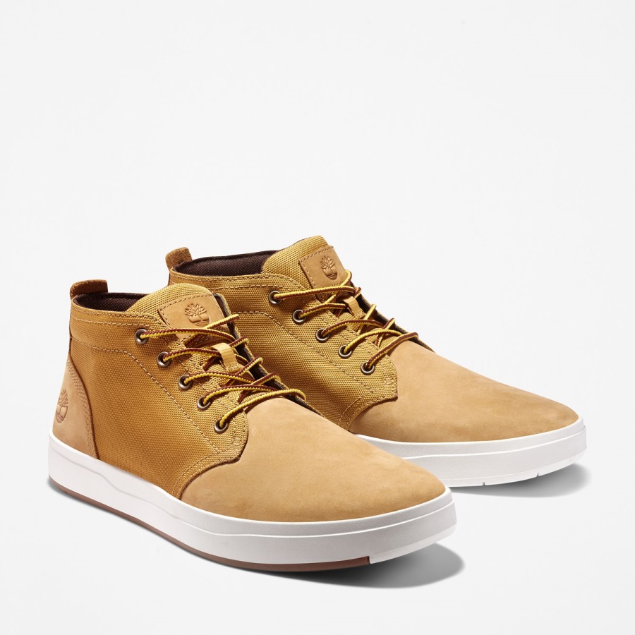Men's Davis Square Chukka Shoes Wheat Nubuck Timberland Ireland