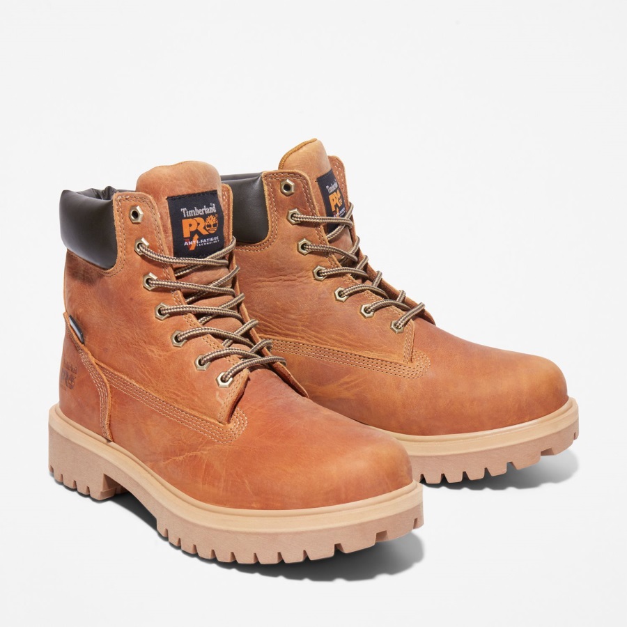 Men's Direct Attach 6 Waterproof Work Boot Timberland Ireland Marigold Full-Grain Leather