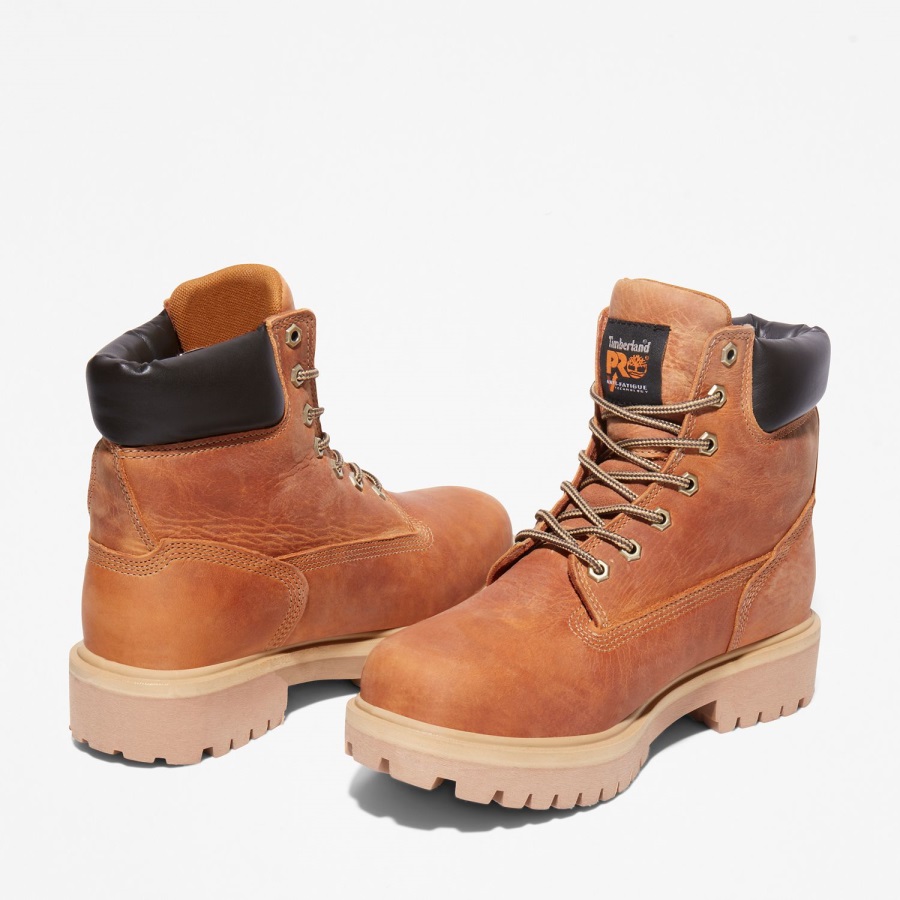 Men's Direct Attach 6 Waterproof Work Boot Timberland Ireland Marigold Full-Grain Leather