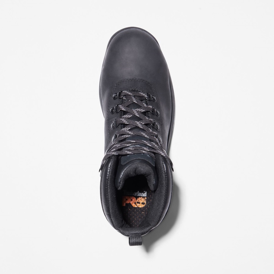 Men's Flume Work Steel Toe Waterproof Work Boot Black Nubuck Leather Timberland Ireland