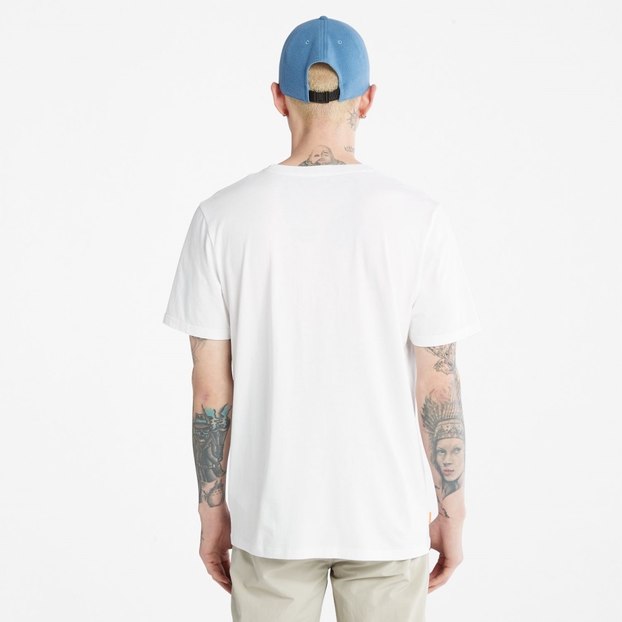 Men's Front-Graphic T-Shirt White Timberland Ireland