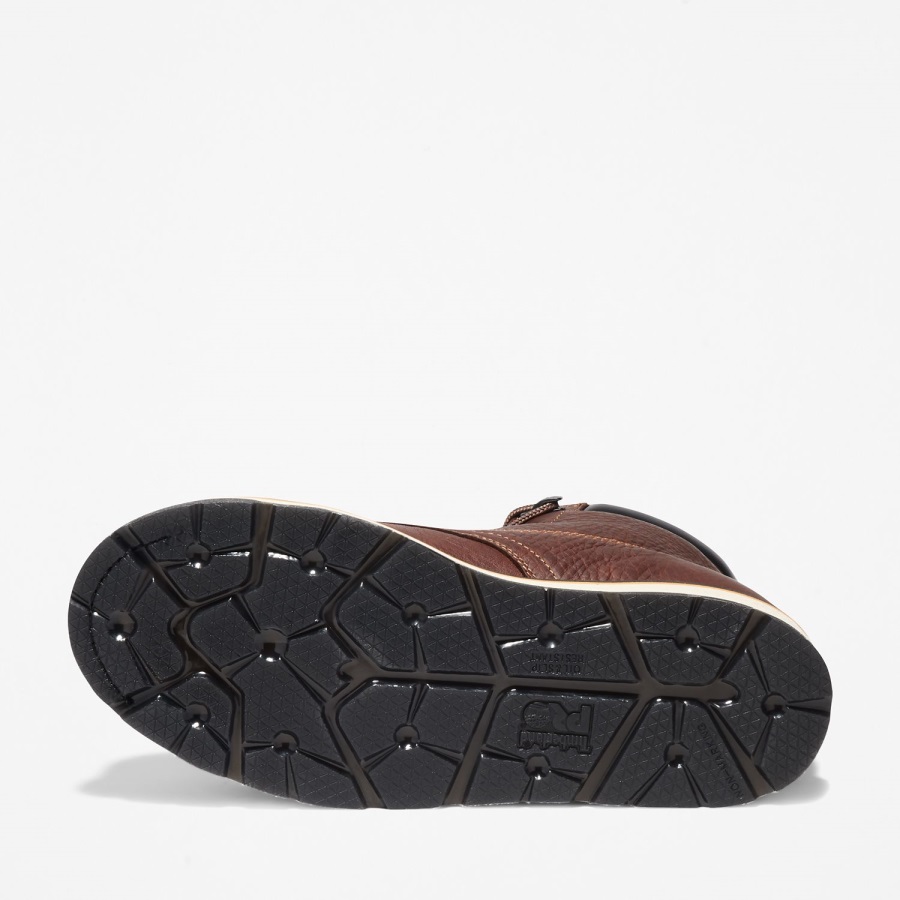 Men's Gridworks 6 Alloy Toe Waterproof Work Boot Timberland Ireland Brown Full-Grain