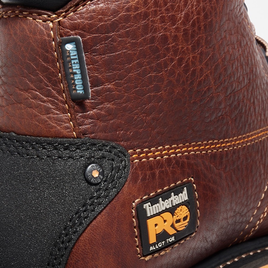 Men's Gridworks 6 Alloy Toe Waterproof Work Boot Timberland Ireland Brown Full-Grain