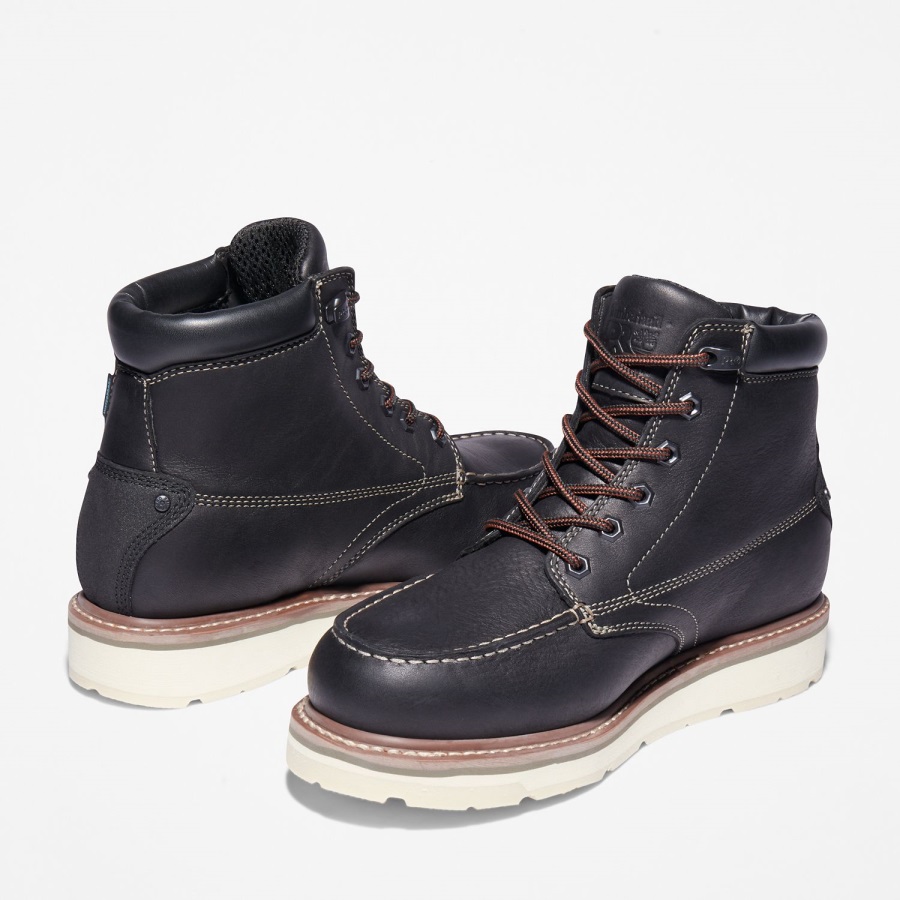 Men's Gridworks 6 Waterproof Work Boot Black Full-Grain Timberland Ireland