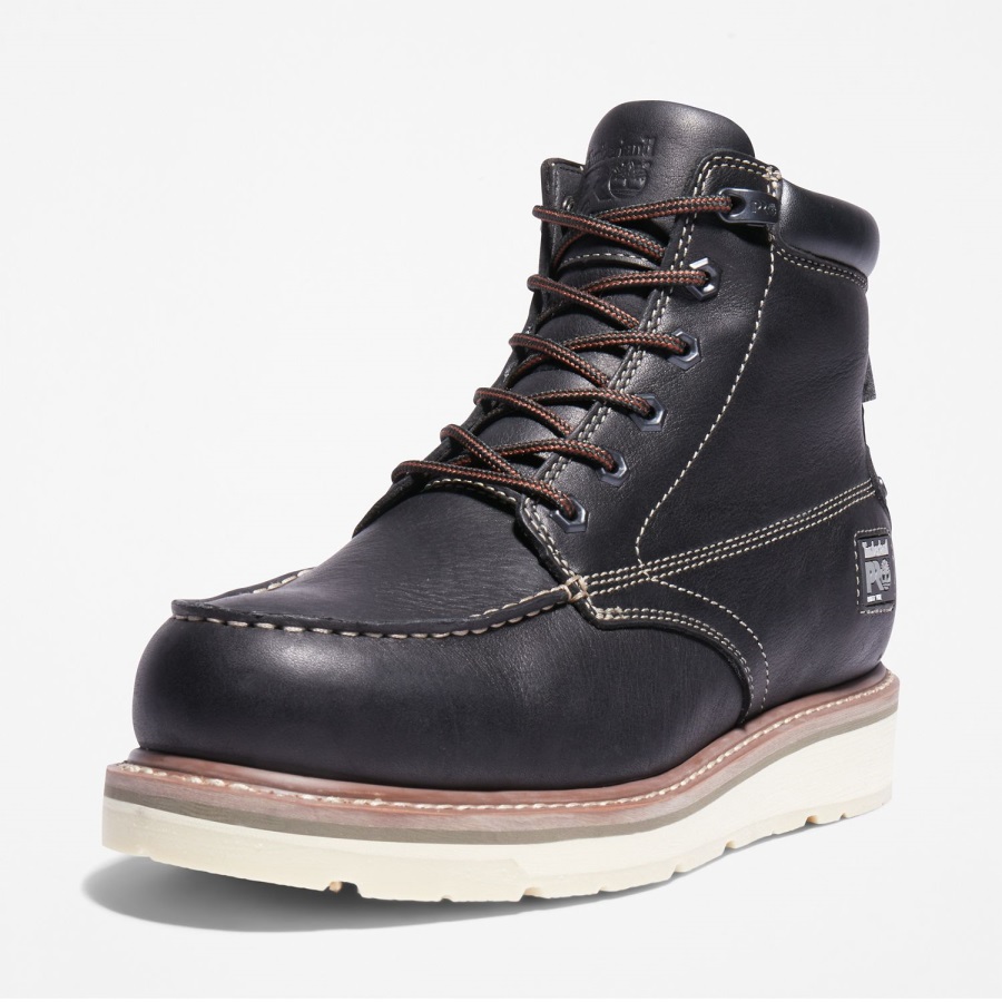 Men's Gridworks 6 Waterproof Work Boot Black Full-Grain Timberland Ireland