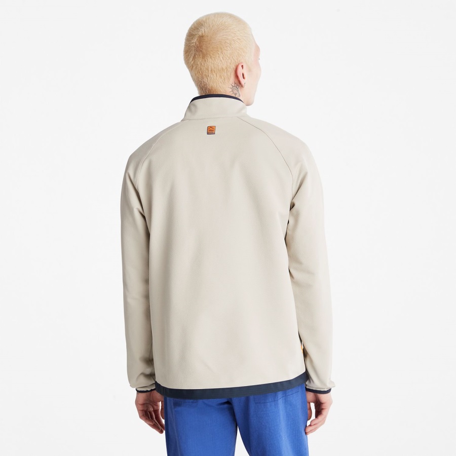 Men's Highland Green Circle Zip-Front Fleece Taupe Timberland Ireland