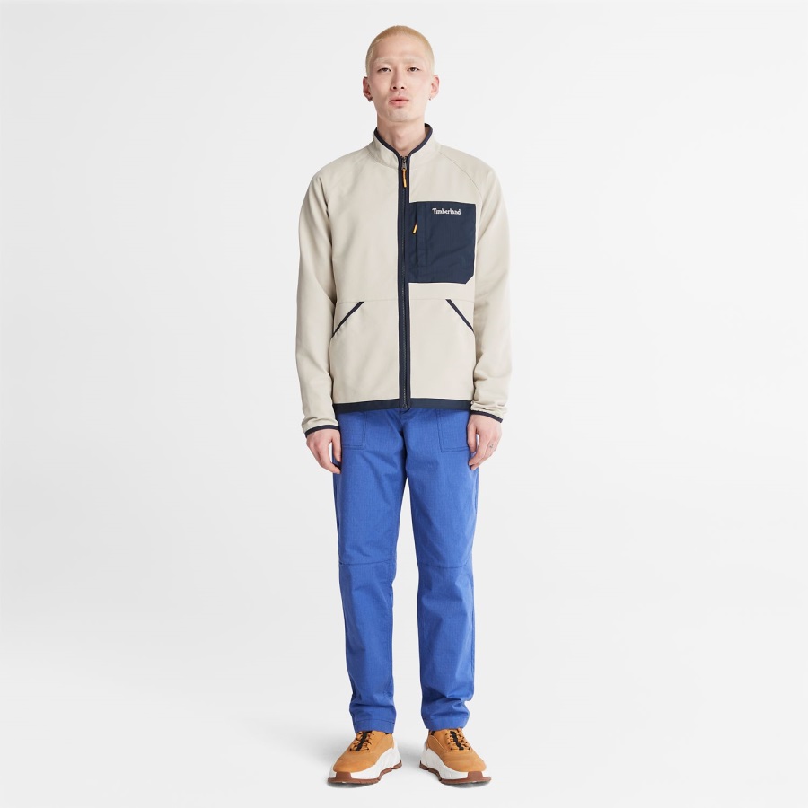 Men's Highland Green Circle Zip-Front Fleece Taupe Timberland Ireland