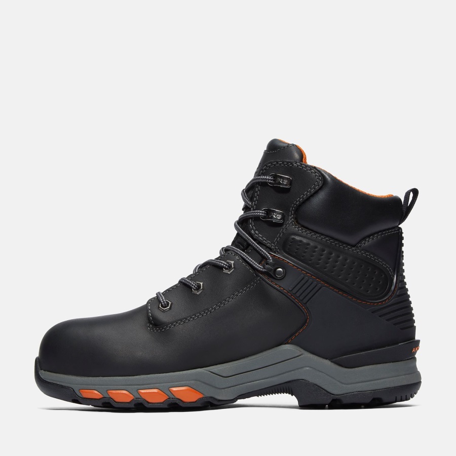 Men's Hypercharge 6 Composite Toe Waterproof Work Boot Timberland Ireland Black Full-Grain
