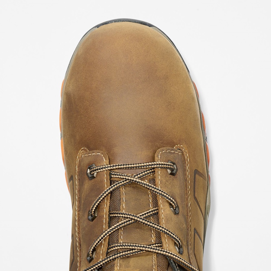 Men's Hypercharge 8 Composite Toe Waterproof Work Boot Brown Distressed Full-Grain Timberland Ireland