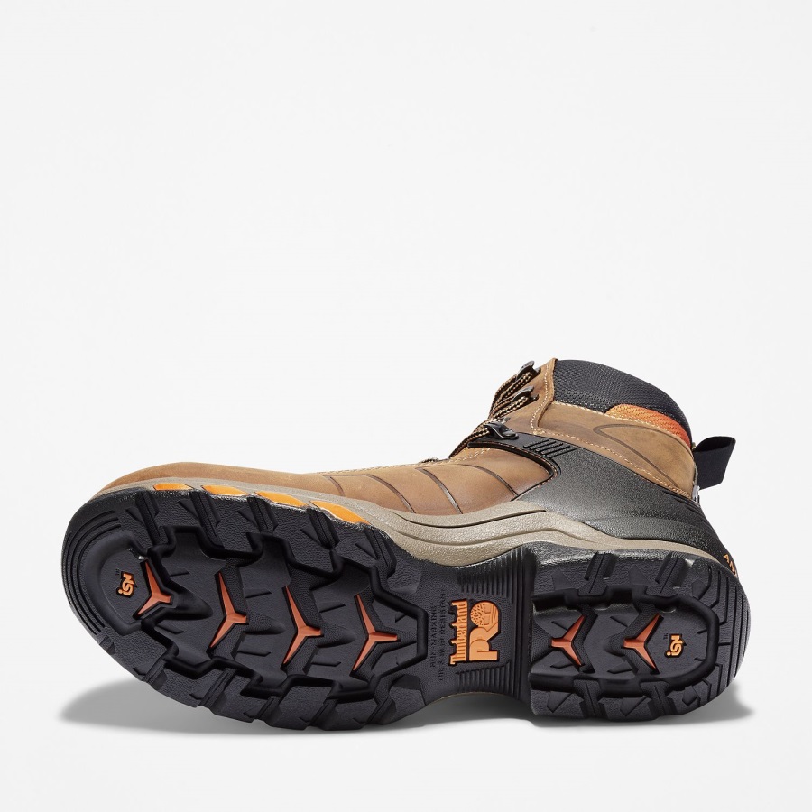 Men's Hypercharge 8 Composite Toe Waterproof Work Boot Brown Distressed Full-Grain Timberland Ireland