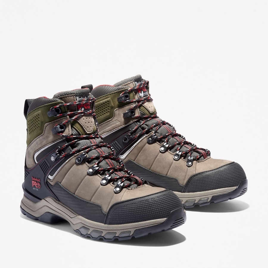 Men's Hypercharge Trd Waterproof Work Boot Brown Nubuck Timberland Ireland