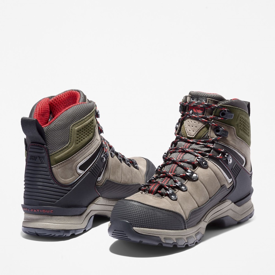 Men's Hypercharge Trd Waterproof Work Boot Brown Nubuck Timberland Ireland