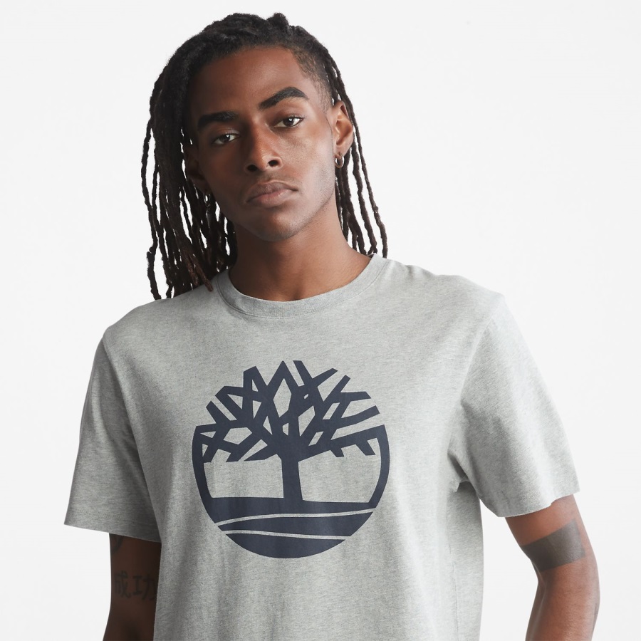 Men's Kennebec River Tree-Logo Tee Grey Heather Timberland Ireland