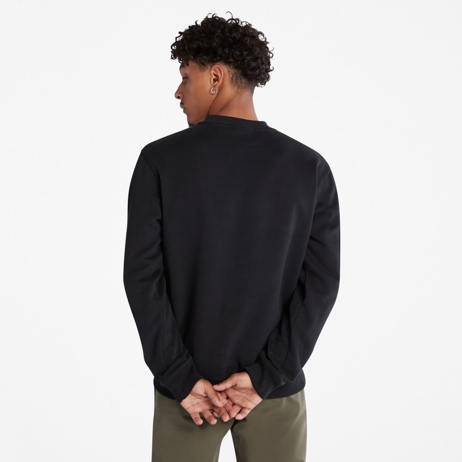 Men's Little Cold River Boucle Crewneck Sweatshirt Timberland Ireland Black