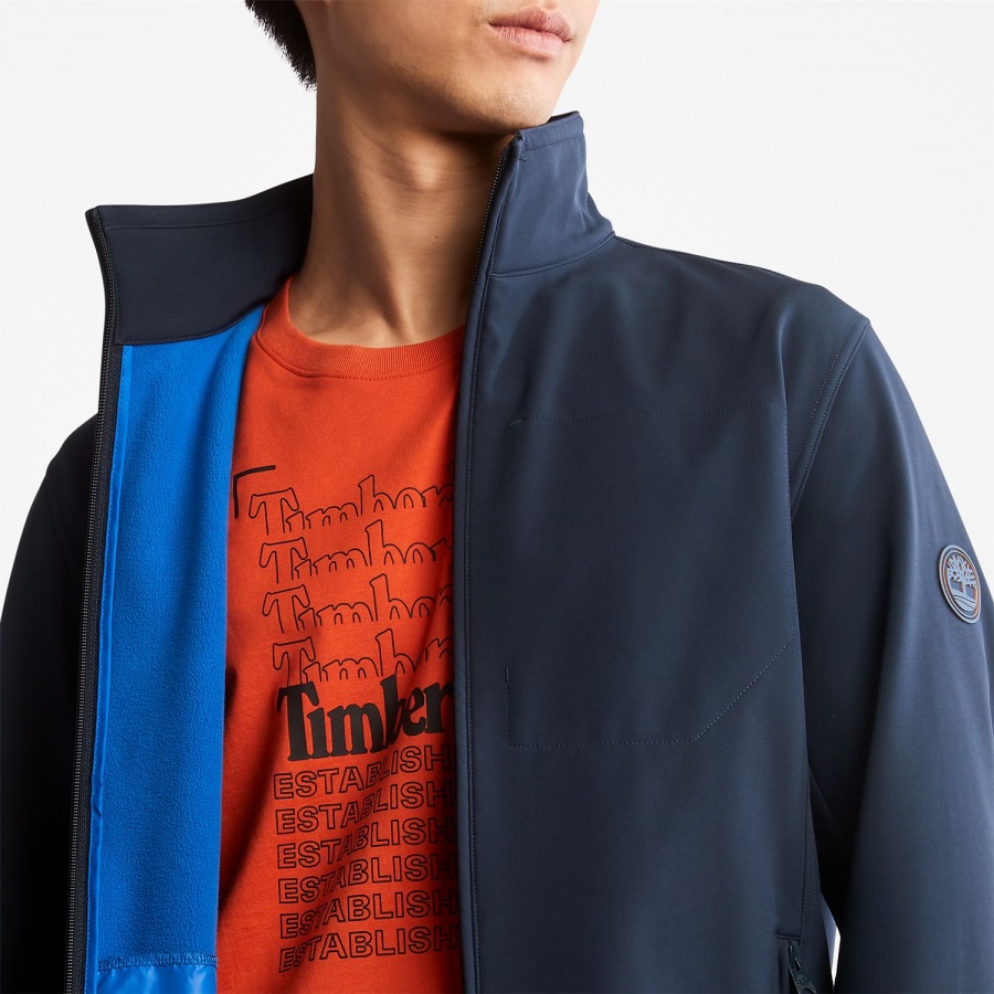 Men's Mount Waumbeck Fleece-Lined Softshell Jacket Dark Sapphire Timberland Ireland