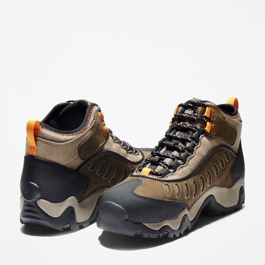 Men's Mudslinger Steel Toe Waterproof Work Boot Brown Nubuck Timberland Ireland