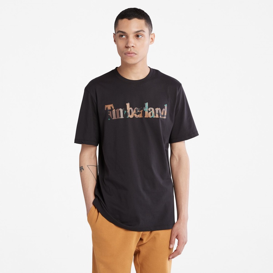 Men's Outdoor Heritage Camo-Logo T-Shirt Black Timberland Ireland