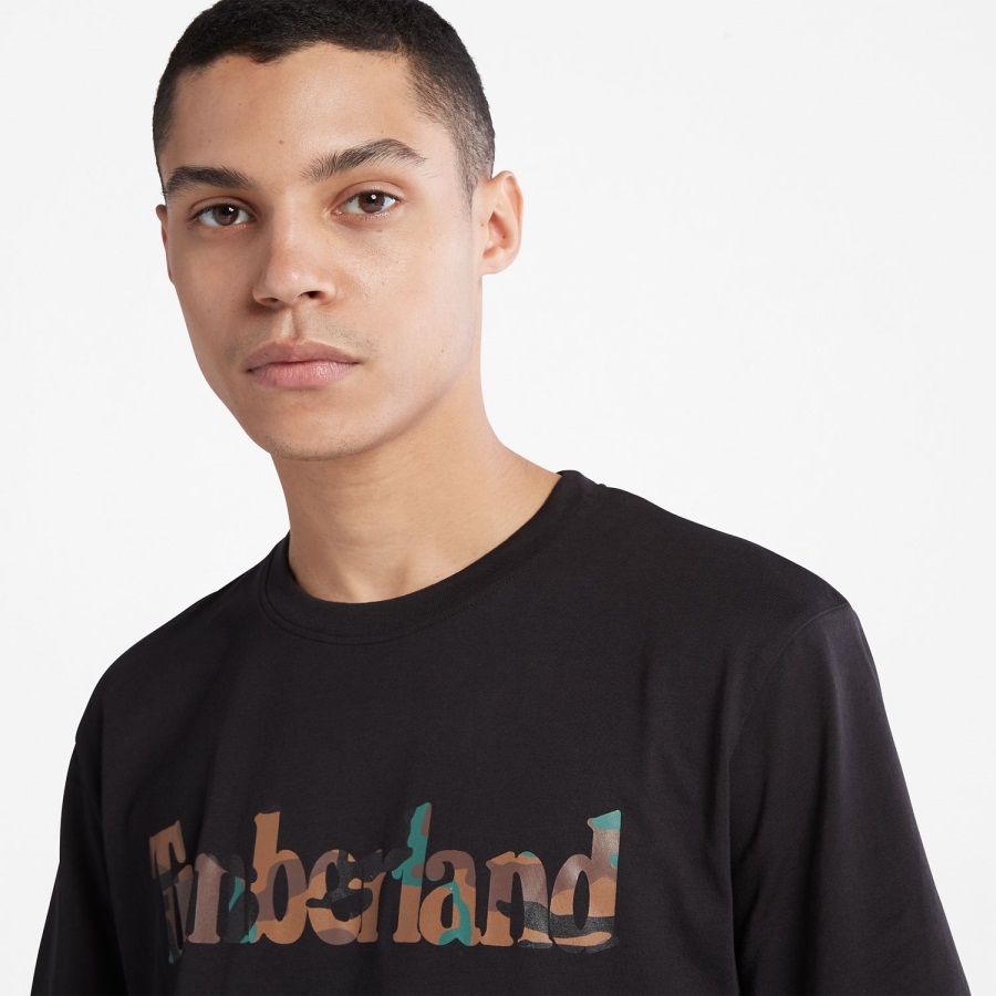 Men's Outdoor Heritage Camo-Logo T-Shirt Black Timberland Ireland