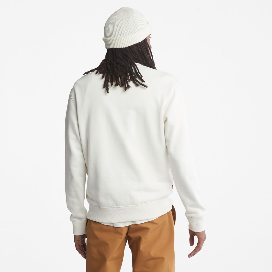 Men's Outdoor Heritage Ek+ Crewneck Sweatshirt Vintage White Timberland Ireland
