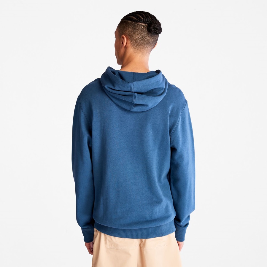 Men's Outdoor Heritage Ek+ Recycled-Cotton Graphic Hoodie Timberland Ireland Dark Denim