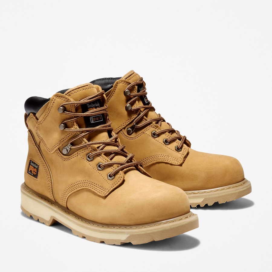 Men's Pit Boss 6 Steel Toe Work Boot Wheat Nubuck Timberland Ireland