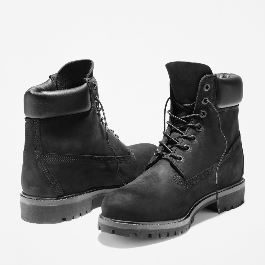 Men's Premium 6-Inch Waterproof Boots Timberland Ireland Black Nubuck