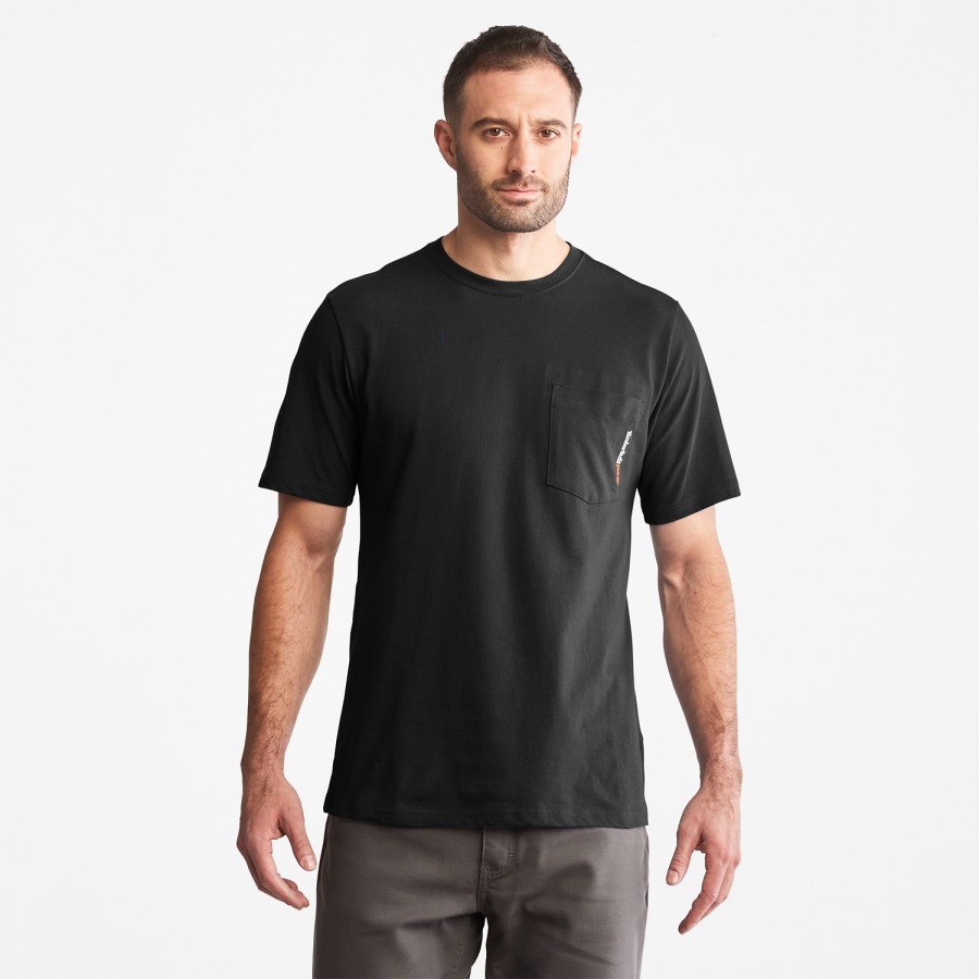 Men's Pro Base Plate Blended Short-Sleeve T-Shirt Timberland Ireland Jet Black