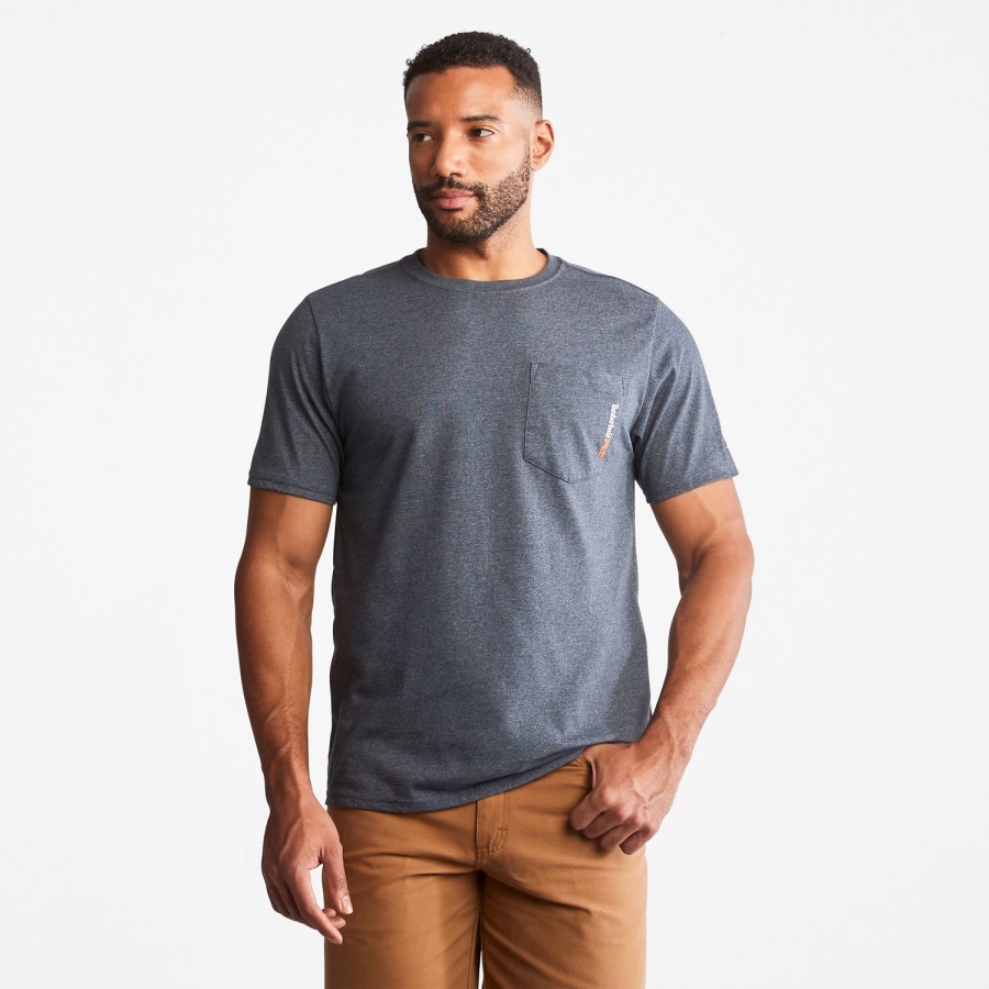 Men's Pro Base Plate Blended Short-Sleeve T-Shirt Timberland Ireland Navy Heather