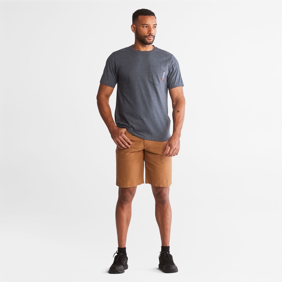 Men's Pro Base Plate Blended Short-Sleeve T-Shirt Timberland Ireland Navy Heather