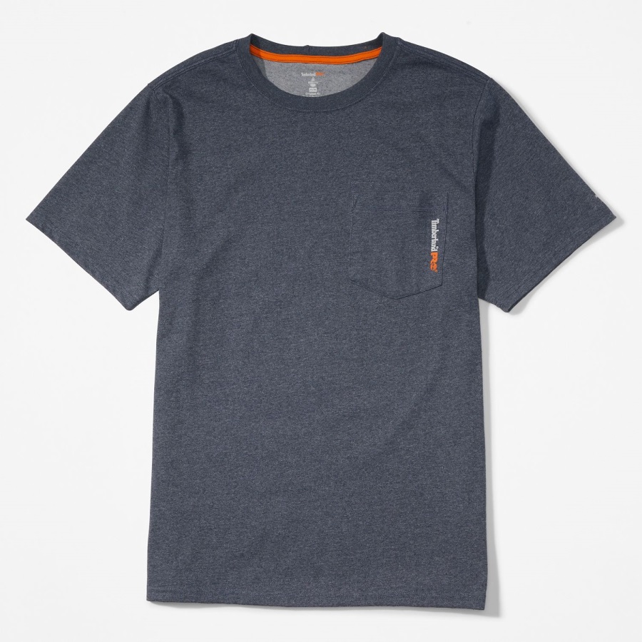 Men's Pro Base Plate Blended Short-Sleeve T-Shirt Timberland Ireland Navy Heather