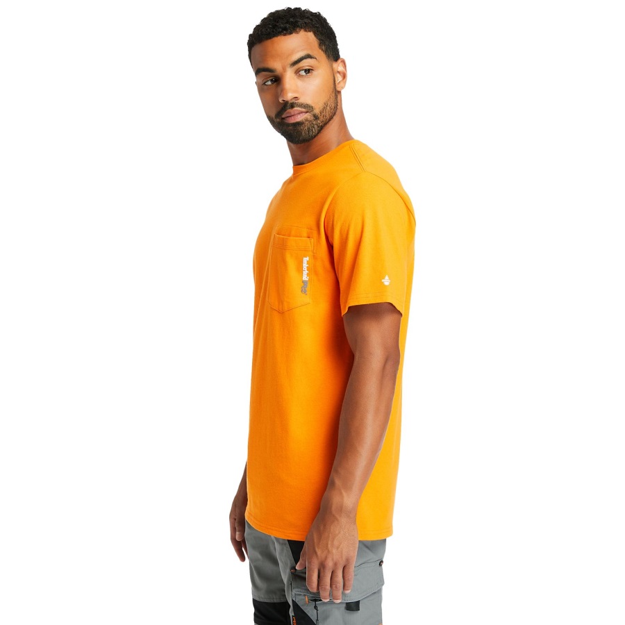 Men's Pro Base Plate Blended Short-Sleeve T-Shirt Timberland Ireland PRO Orange