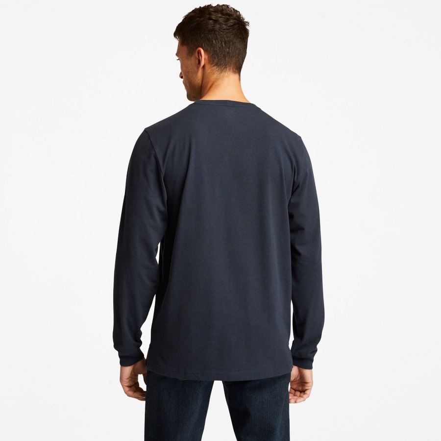 Men's Pro Base Plate Long-Sleeve T-Shirt Dark Navy Timberland Ireland