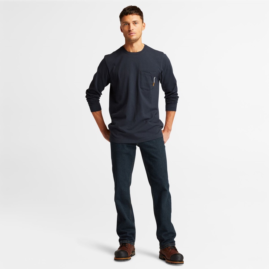 Men's Pro Base Plate Long-Sleeve T-Shirt Dark Navy Timberland Ireland