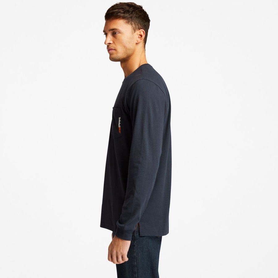 Men's Pro Base Plate Long-Sleeve T-Shirt Dark Navy Timberland Ireland