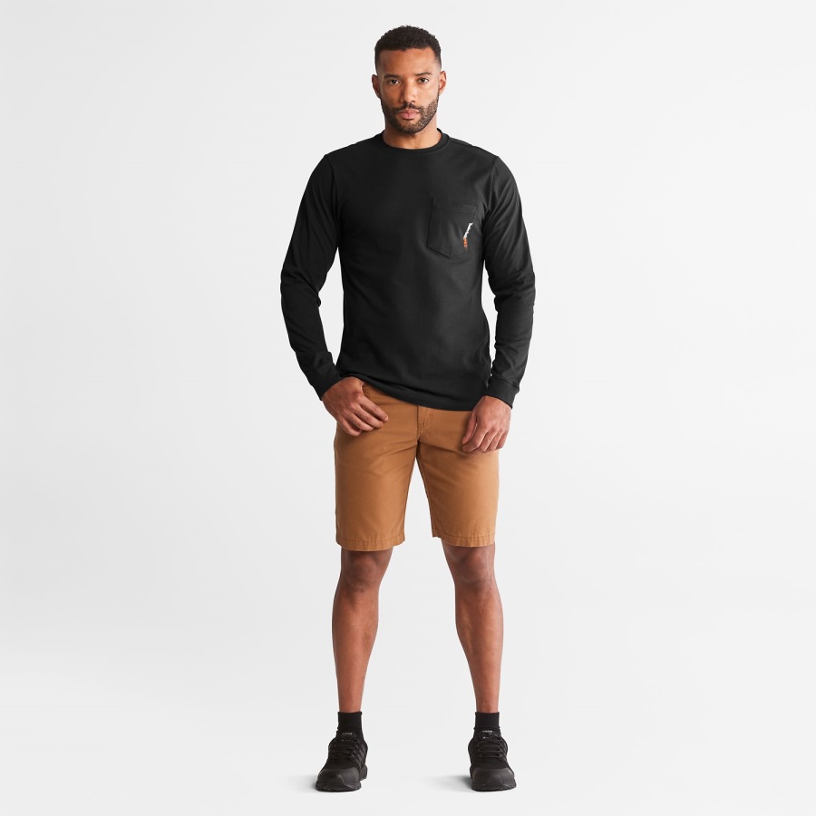 Men's Pro Base Plate Long-Sleeve T-Shirt Jet Black Timberland Ireland