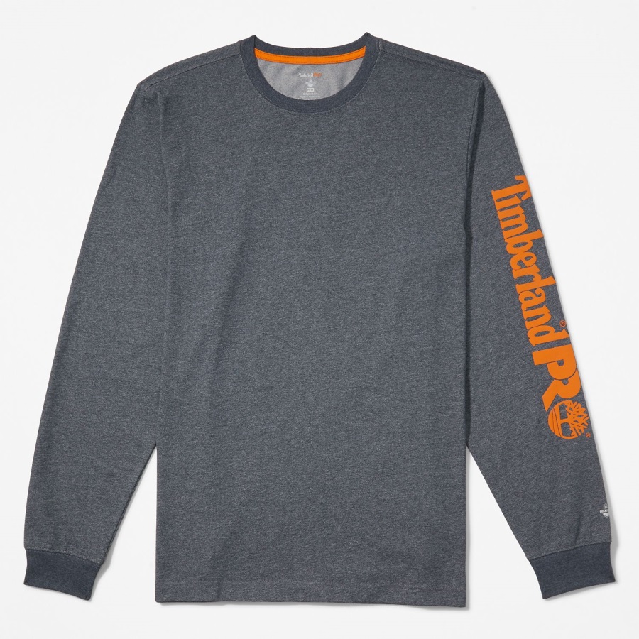 Men's Pro Base Plate Long-Sleeve Wicking T-Shirt Timberland Ireland Navy Heather